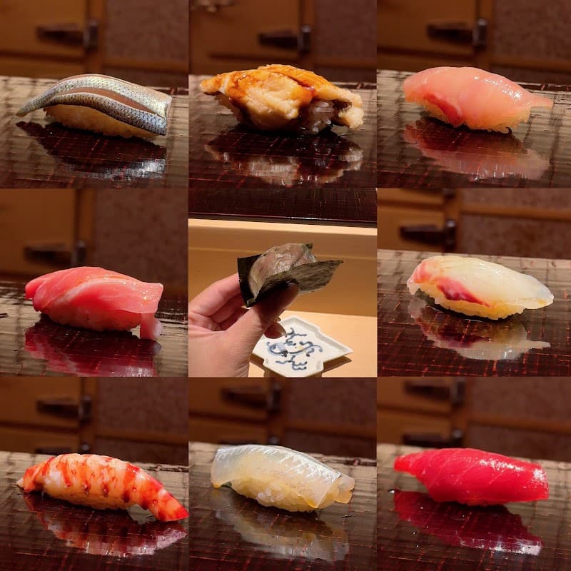 Omakase sushi course at Sushi Saito